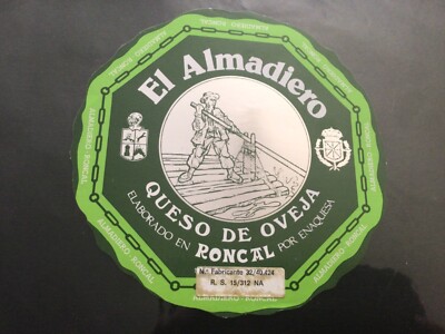 Spain Sheep Cheese Label Sheep Cheese de Oveja Campomar Tipo Manchego