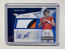 2019 Panini Rookies & Stars DREW LOCK Freshman Orientation True Blue FO-DL 42/49