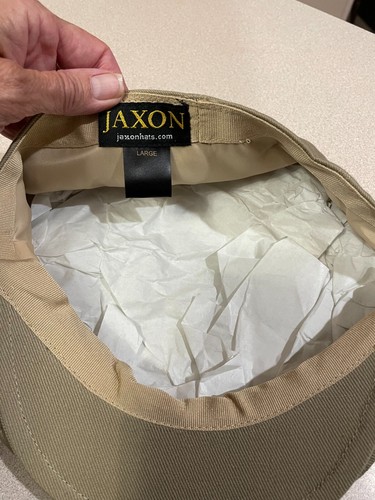 Jaxon Hats Lined satin Cotton Newsboy Cap snap front khaki sz L - Picture 5 of 7