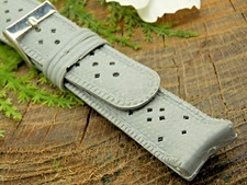 Vintage Divers Watch Band Gray Rubber w Silver Tone Buckle 19mm 3/4" NOS Men's