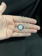 Medalla de plata de ley 925 para hombre y mujer San Judas y cadena Fígaro 20 24 30