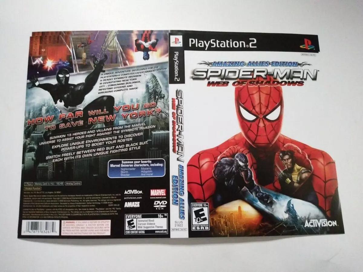 Spider-Man Web of Shadows PS2 PAL *Completed With Manual*