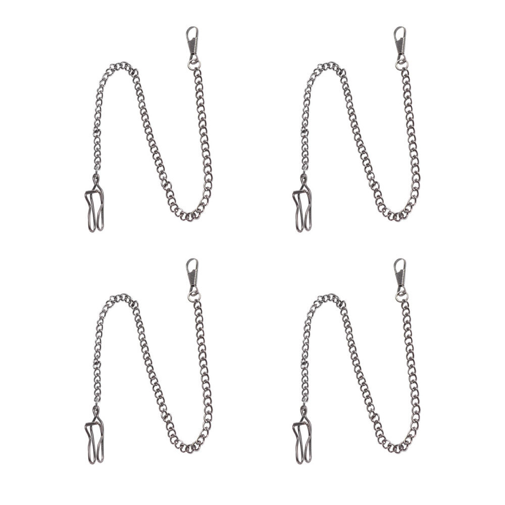 4PCS Vintage Pocket Watch Chain Alloy Retro Decorative Pants Jeans
