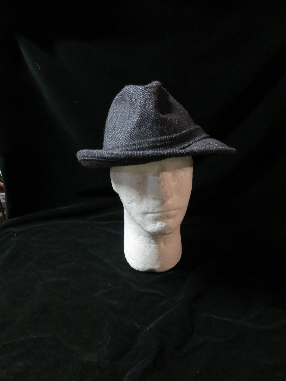 Pendleton 100% Virgin Wool Fedora Grey Herringbon… - image 1