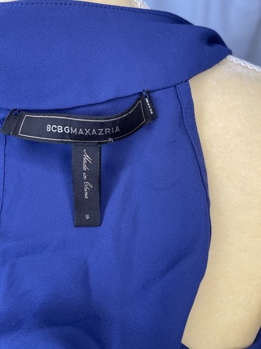 BCBGMAXAZRIA Cobalt Blue Thalia Sleeveless Romper Size S - Picture 10 of 11