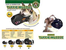 TUFFIE Dog MUZZLE Comfort Padded NO BITE ULTRA HEAVY DUTY QUICK EasyFIT TRAINING