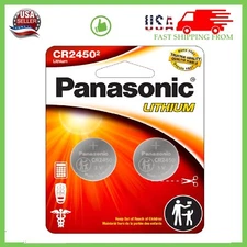 2 x Fresh New Panasonic CR2450 CR 2450 3v LITHIUM Coin Cell Battery Exp. 2030