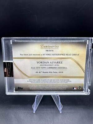 2020 Topps Luminaries Yordan Alvarez Auto #/15 RC ROOKIE Patch 