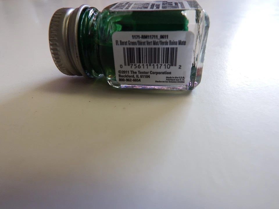 TESTOR - PAINT ENAMEL FL. BERET GREEN 1/4 FLUID OUNCES - 1171-RM11711_0611 - Image 2 of 2