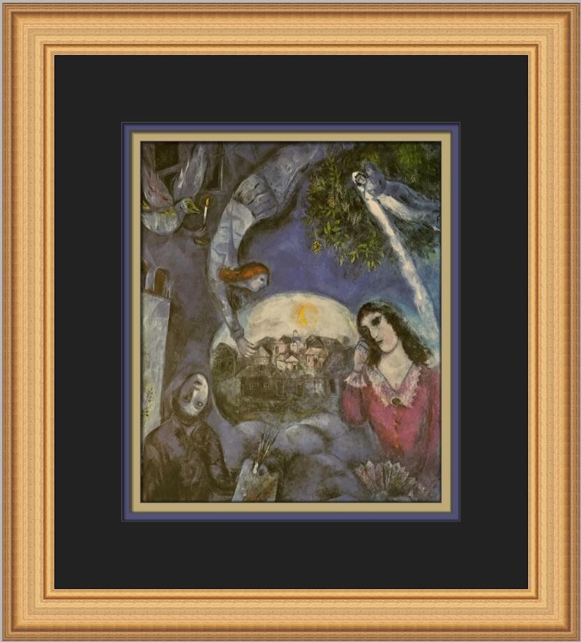 Marc Chagall Around Her Custom Framed Print | eBay