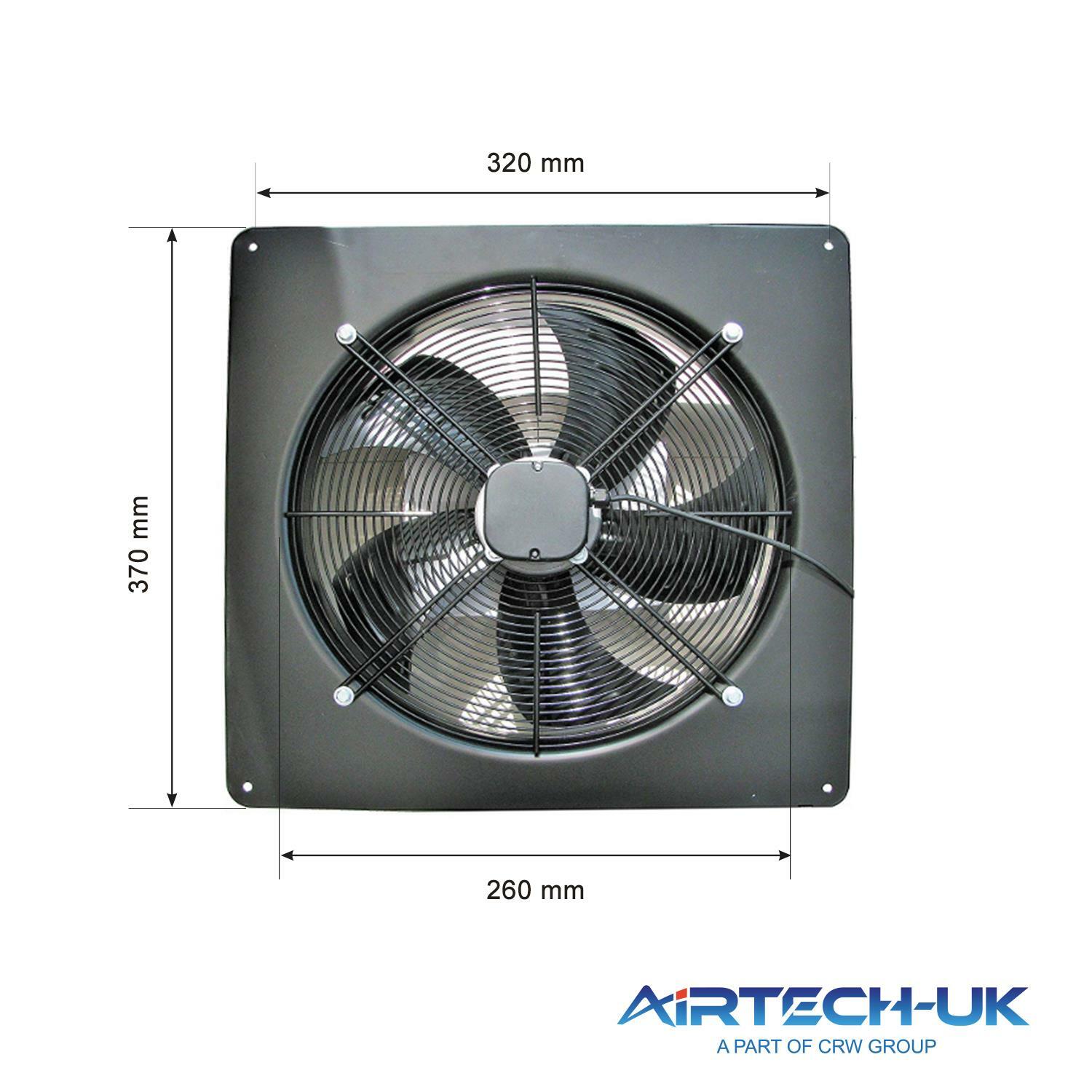 Industrial Extractor Metal Axial Exhaust Commercial Plate Fan 2 POLE 250MM