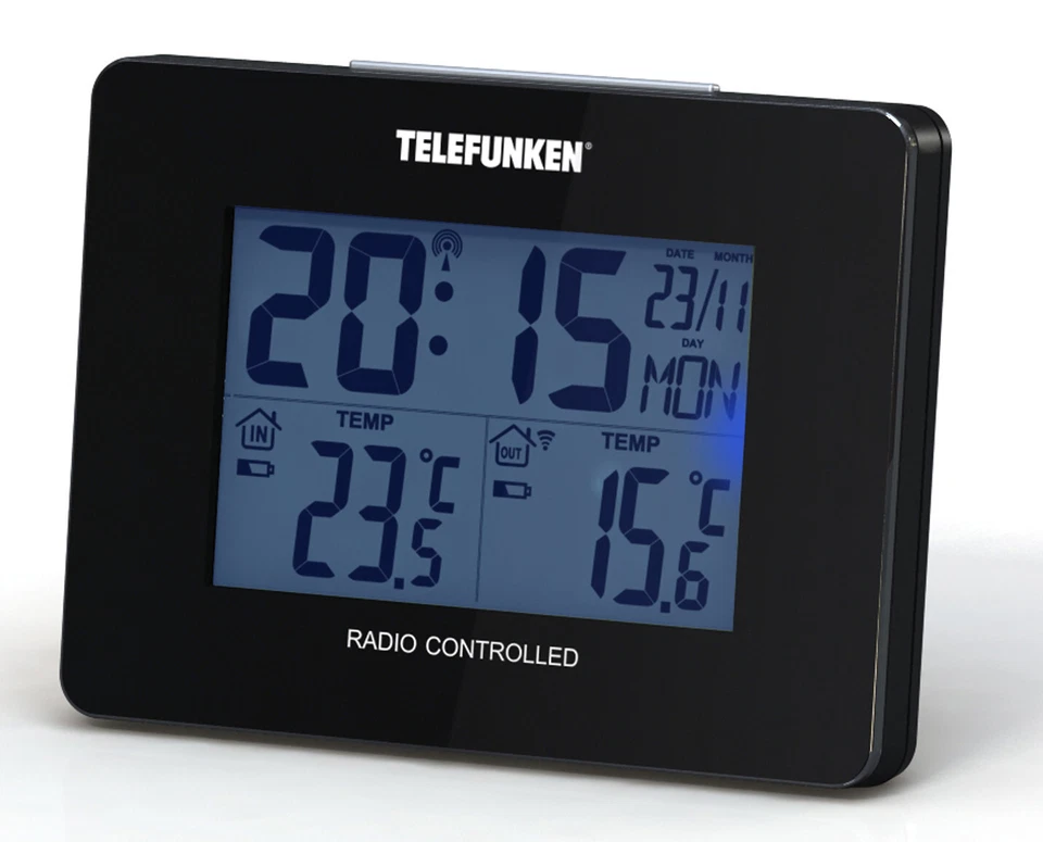 TELEFUNKEN Funk-Wecker mit Aussen-Temperatur, Funksensor, Funk-gesteuerte Uhr - Bild 2 von 4