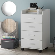 FineBuy Cassettiera Ufficio Moderna con Ruote 40x70,5x33cm Archivio con Cassetti