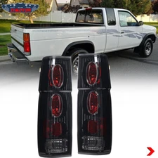Tail Lights for 1986-1997 Nissan Pickup Hardbody D21 Rear Lamps Black Smoke Lens