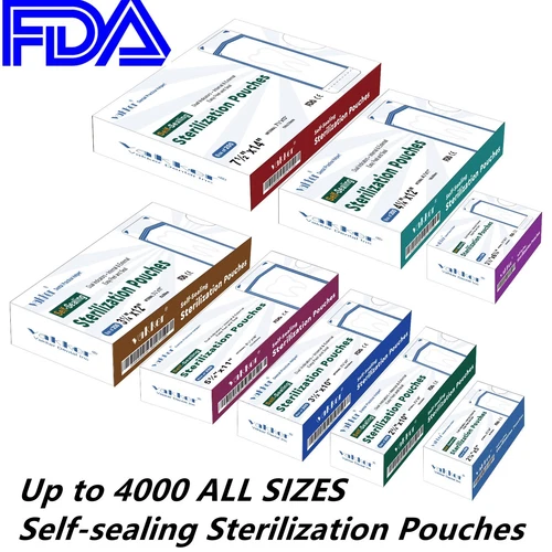 Dental Self Seal Sterilization Pouches, Autoclave Sterilizer Bags up to 4000 - product listing photo