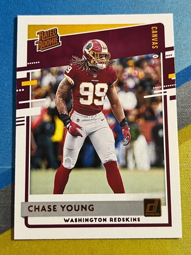2020 Donruss Football CHASE YOUNG Washington Rated Rookie Canvas #316