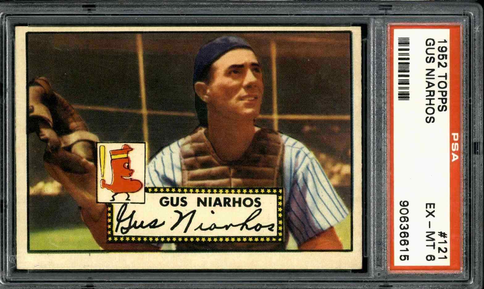 1952 Topps #121 Gus Niarhos - PSA 6