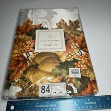 Harvest Splendor Printed Tablecloth Thanksgiving Oblong 60x84 New