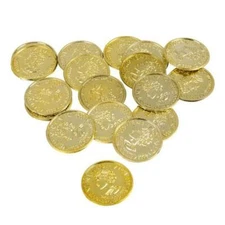 Gold Coins - Bag of 144 plastic pieces