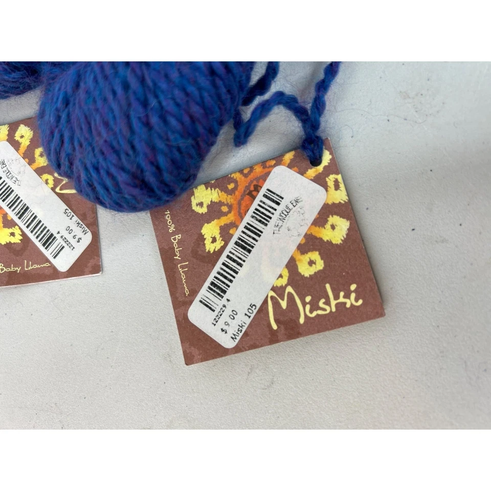 Mirasol Miski 100% Baby Llama Peruvian Yarn Blue #105 50 g AT719 - Image 3 of 4
