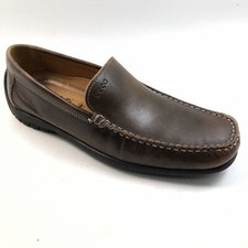Ecco EU 41 US 7-7.5 Men  s Brown Leather Slip On Driving Loafers Casual