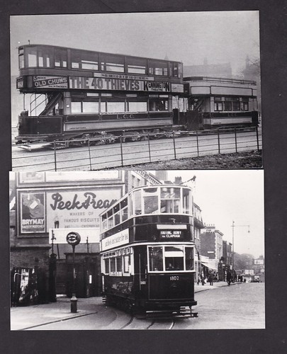 1910-30s Vintage Photographs Streets and Trams London S + E+ SE..PRICED as PAIRS - Picture 34 of 45