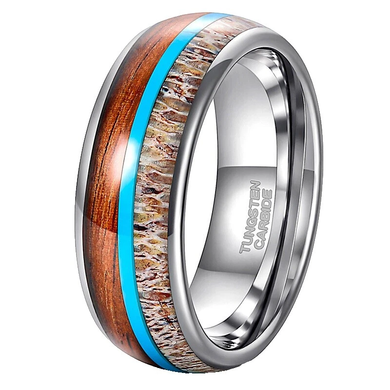 Banda del Anillo 6 de madera Anillos de Moda