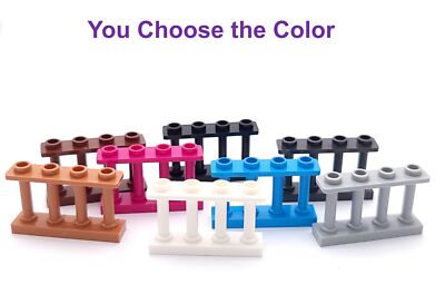 Lego 1x4x2 Spindled Fence with Four Studs You Choose the Color