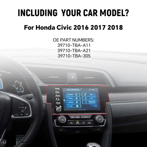 7" Navigation Display LCD Touch Screen For 2016-2018 Honda Civic 39710-TBA-A11 - Picture 3 of 16