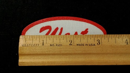 West Vintage 1960s Cursive Name Patch Uniform Shirt Iron On RARE VHTF Bronx NY - Picture 2 of 6
