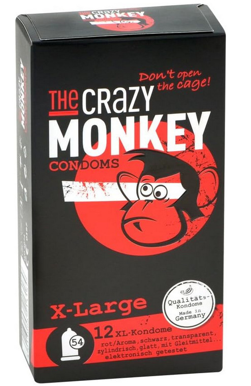 48 x The Cracy Monkey – XL Kondome Erdbeeraroma – Verhütung – Neu/Ovp