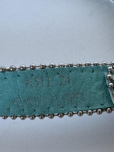 PRECIOSO CINTURÓN DE CUERO VERDE MENTA PARA NIÑAS CON TONELADAS DE BLING, PERFECTO Y MUY LIMPIO - Imagen 7 de 15
