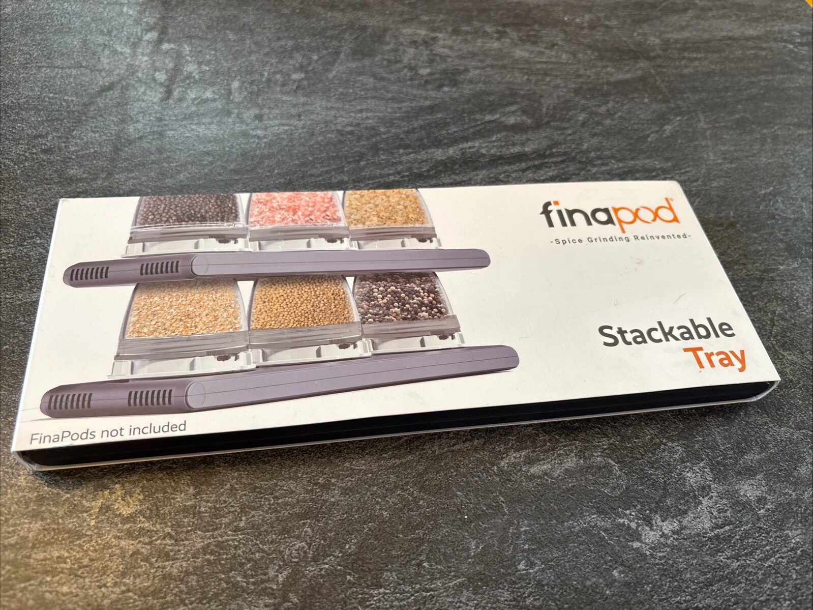 Spice Mill Tray Stackable Finapod Storage Stylish Kitchen Accessory #D