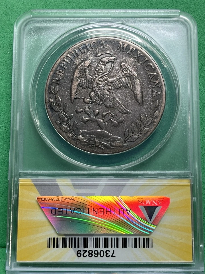 1894 Мексика 8 Reale-Ho, FG ANACS EF40 - Изображение 3 из 3