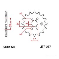 Ritzel 14-ZäHne 428-Teilung FüR Derbi Senda 125 Terra Adventure Bj. 2008-2016