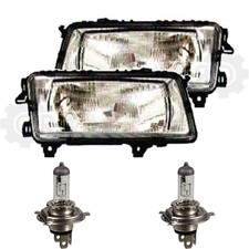 Halogen Scheinwerfer Set für Audi 80 9.86-9.91 H4 ohne Motor inkl. Lampen