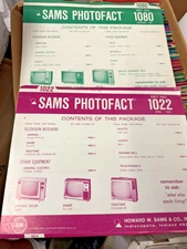 Sams Photofact - FOLDER SET Manual Schematics, Folder Choice from 1000-1199