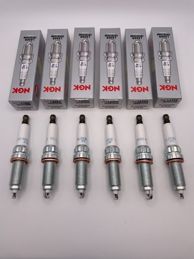6PCS NEW OEM LASER IRIDIUM SPARK PLUGS NGK 97506 SILZKBR8D8S