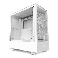 NZXT H5 Elite Black Mid Tower Tempered Glass E-ATX PC Gaming Case - White