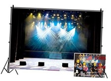 Luxury Stage Spotlight Backdrop Concert Live Plateform Banner Vintage 5x3ft