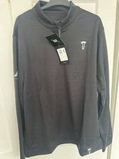 Harlequins Castore Rugby Golf 1/4 Reißverschluss Oberteil schwarz XL brandneu mit Etikett