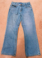 Arizona Boys 12 Regular Bootcut Leg Adjustable Waist Denim Blue Jeans