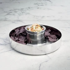 Frontgαte Super Chill Chip and Dip Server Stainless Steel Bowl with Chilled Dip