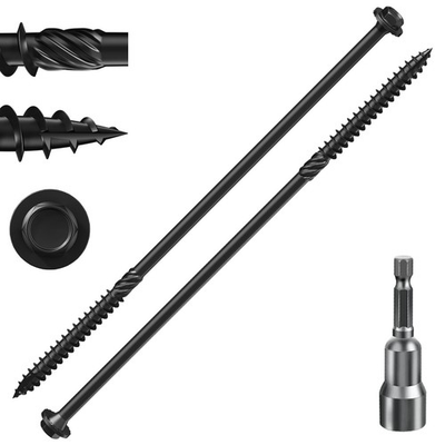 #ad Black Hex Exterior Lag Screws 14x10 Inch 22 PCS Structural Wood Washer Head $30.36