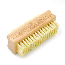 Wooden Nail Brush  Scrubber  Stiff Sisal Bristles, Beech Handle, Hand/Toe Care