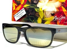NEW Maui Jim SOUTH SWELL Woodgrain POLARIZED HTGreen Lens Sunglass HT755-15M