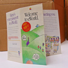 MAC Computer Apple eWORLD Community 1995 Retro Vintage Computing Brochure