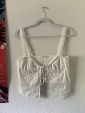 LA Hearts Women s Small White Corset Top