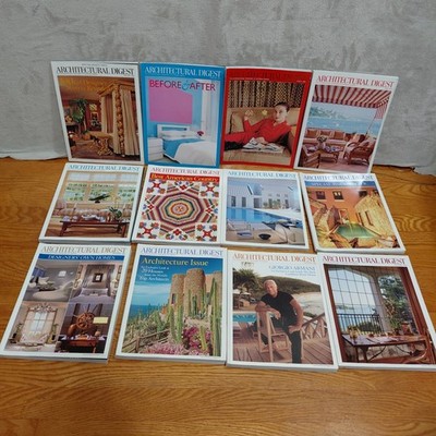 Lot of 12 Architectural Digest (2006) Magazines Complete Year Interior Design