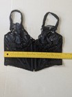 VINTAGE JEZEBEL RENEE OF HOLLYWOOD BLACK AND BLUE LACE CORSET Bustier Top — photo 7